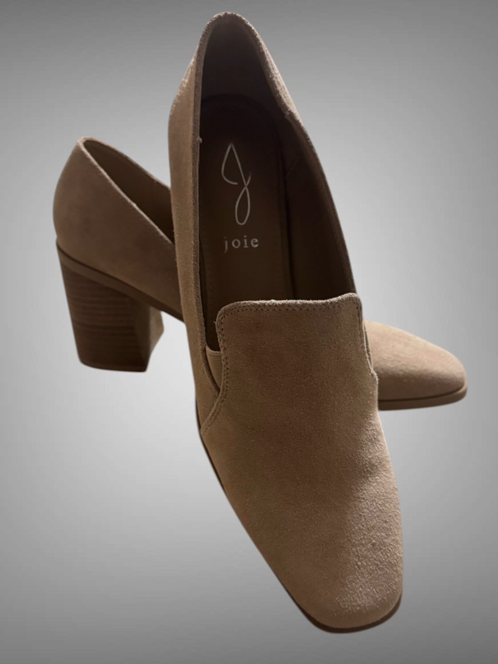 JOIE SUEDE CHUNKY HEEL SHOES SIZE 9